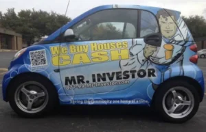 Mr Investor Car Wrap - We Buy Houses Cash